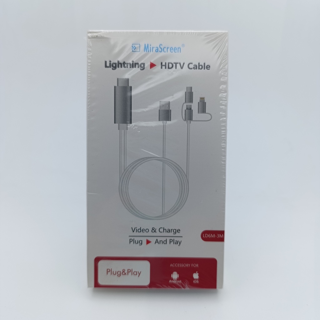 ئەداپتەری تەلەفزیۆن جۆکەر MiraScreen USB/Lightning/Type-C HDTV Adapter 